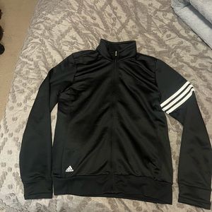Adidas Black zip up jacket NWOT Medium